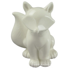Animal Shapedceramic Craft, de pie el perro con esmalte blanco